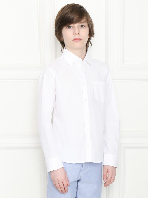 Рубашка из хлопка с карманом Val Max - МодельВерхНиз