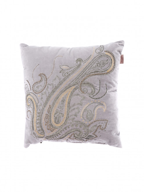 Подушка декоративная из хлопка с вышивкой Etro - Общий вид